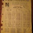 Vintage 1950-51 Ramsey Corporation Tune-Up Spec 070716243