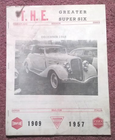 Vintage December 1968 T.H.E. Greater Super Six Club Hudson Club 070716337