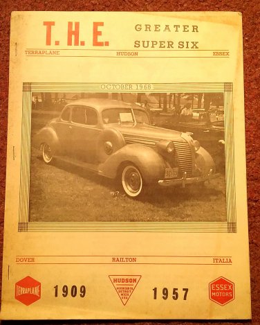 Vintage October 1968 T.H.E. Greater Super Six Club Hudson Club 070716339