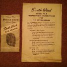 Vintage Booklet 1947 South Wind Car Heater  070716537