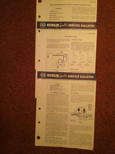 1973 Echlin Ignition Service Bulletin 070716531