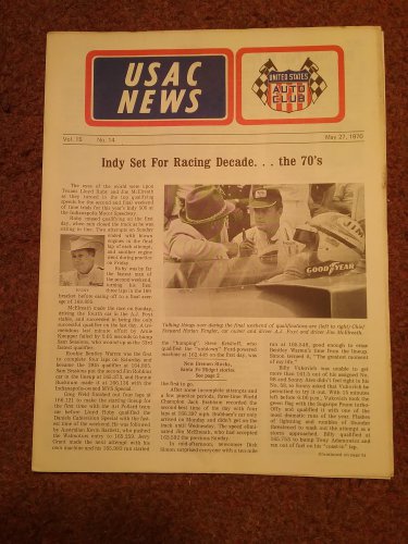 1970 USAC News Indy Set for Racing Decade the 70s 070716527