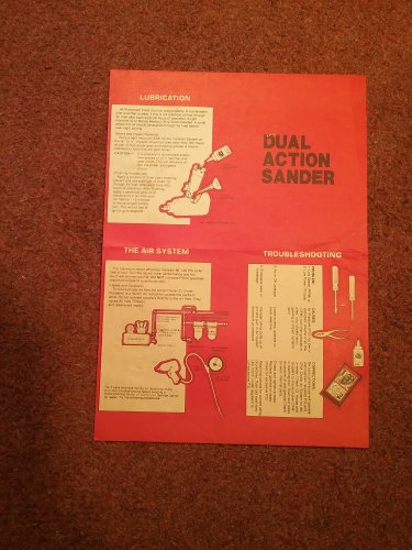 Dual Action Sander, Oil and Lubrication Spec Sheet, 1 Page 070716587