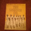 1976 Pirate's Official Scorebook, The Lumber Co, Great Ads  070716619