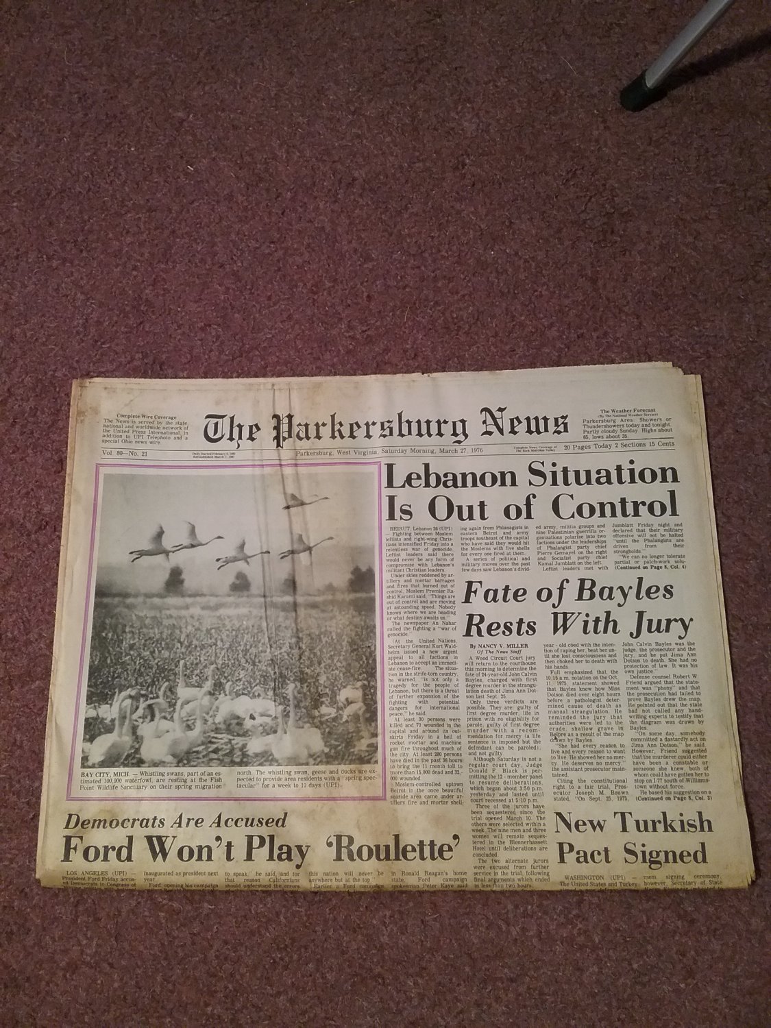 1976 The Parkersburg News, Parkersburg, West Virginia 1st Section