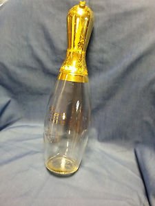 Jim Beam Bowling Pin  Decanter 4/5 Quart, 12 1/4" Tall Clear Glass M092416215