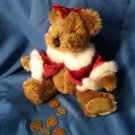 Dandee Small Christmas Bear, Red Jacket Darling Perfect for Smaller Kids Sitting