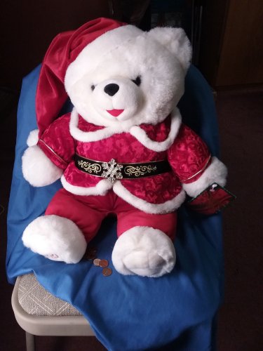 2000 Walmart DAN DEE Christmas Snowflake Teddy Bear Boy 20" ADULT OWNED CLEAN