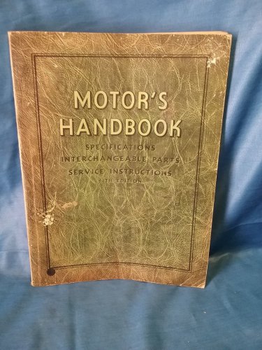 1927 Motor's Handbook Specs Interchangeable Parts Service Manual 14th Edition