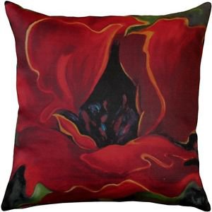 Pillow Decor - Red Poppy 20x20 Throw Pillow - SKU: SH1-0006-01-20