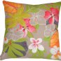 Pillow Decor - Hawaii Garden 20x20 Floral Throw Pillow  - SKU: VB1-0014-01-20