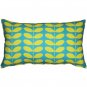 Pillow Decor - Mid-Century Modern Turquoise Throw Pillow 12x20