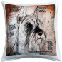 Pillow Decor - Schnauzer Cropped Ears Dog Pillow 17x17  - SKU: LE1-0038-01-17