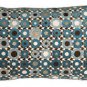 Pillow Decor - Houndstooth Spheres 12x20 Blue Throw Pillow