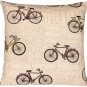 Pillow Decor - Vintage Bicycle 22x22 Throw Pillow - SKU: VB1-0023-01-22