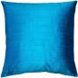Pillow Decor - Sankara Peacock Blue Silk Throw Pillow 16x16