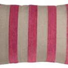 Pillow Decor - Brackendale Stripes Pink Rectangular Throw Pillow