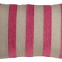 Pillow Decor - Brackendale Stripes Pink Rectangular Throw Pillow