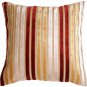 Pillow Decor - Velvet Multi Stripes Red 20x20 Throw Pillow