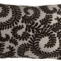 Pillow Decor - Brackendale Ferns Black Rectangular Throw Pillow