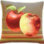 Pillow Decor - Fresh Apples on Brown 19x19 Throw Pillow - SKU: AB1-5298-02-20