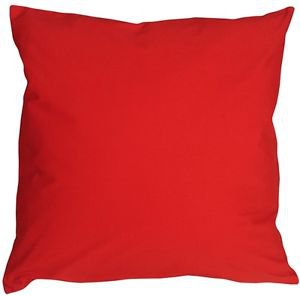 Pillow Decor - Caravan Cotton Red 18x18 Throw Pillow  - SKU: SE1-0001-01-18