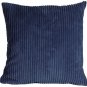 Pillow Decor - Wide Wale Corduroy Dark Blue 18x18 Throw Pillow