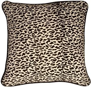 Pillow Decor - Ocelot Print Cotton Large 22x22 Throw Pillow