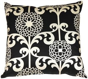 Pillow Decor - Waverly Fun Floret Licorice 20x20 Throw Pillow