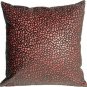 Pillow Decor - Pebbles in Red 12x12 Faux Fur Throw Pillow - SKU: YA1-0004-01-12