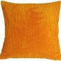 Pillow Decor - Wide Wale Corduroy Light Orange 18x18 Throw Pillow