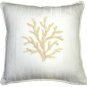 Pillow Decor - Sea Coral in White and Champagne 17x17 Throw Pillow