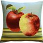 Pillow Decor - Fresh Apples on Blue 19x19 Throw Pillow - SKU: AB1-5298-01-20