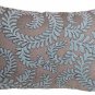 Pillow Decor - Brackendale Ferns Sea Blue Rectangular Throw Pillow