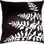 Pillow Decor - Black with White Bold Fern Throw Pillow - SKU: KB1-0009-04-20
