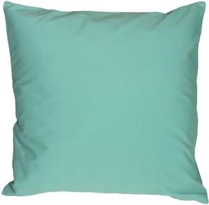 Pillow Decor - Caravan Cotton Turquoise 16x16 Throw Pillow