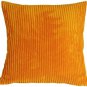 Pillow Decor - Wide Wale Corduroy Light Orange 22x22 Throw Pillow