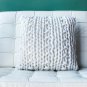 Pillow Decor - Hygge Nordic Cream Chunky Knit Pillow: KC1-0017-01-18