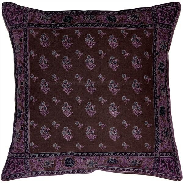 Somerset Downs Purple Cotton Throw Pillow 16x16 (FA1-0020-01-16)
