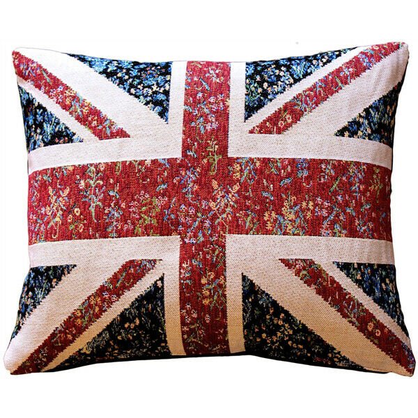 Pillow Decor - United Kingdom Flag Tapestry Throw Pillow 15x19 (AB1-2067-01-94)