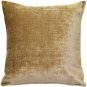 Pillow Decor - Venetian Velvet Golden Brown Throw Pillow 20x20 PK1-0005-05-20