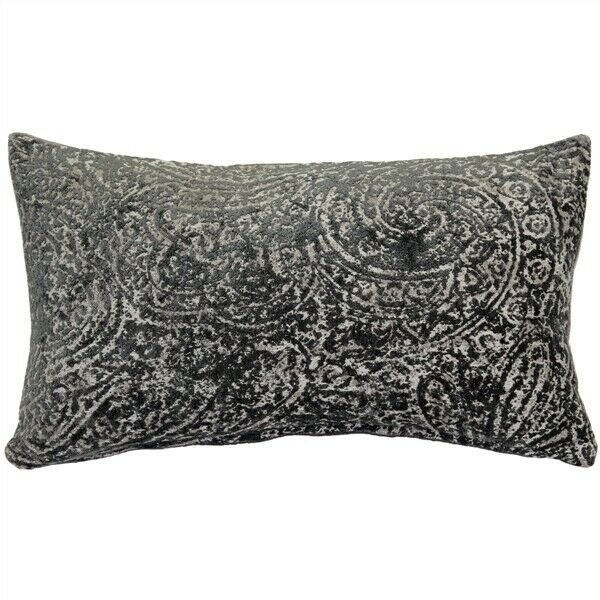 Pillow Decor - Visconti Gray Chenille Throw Pillow 12x20 (DC1-0009-02-92)