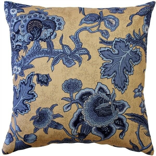 Pillow Decor - Tuscany Linen Brewood Blue Throw Pillow 20X20 (NB1-0014-01-20)