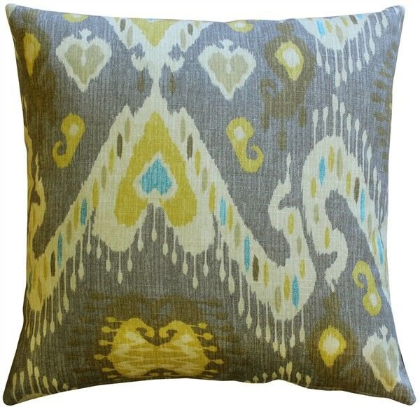 Pillow Decor - Solo Gray Ikat Throw Pillow 20x20 (WB1-0011-02-20)