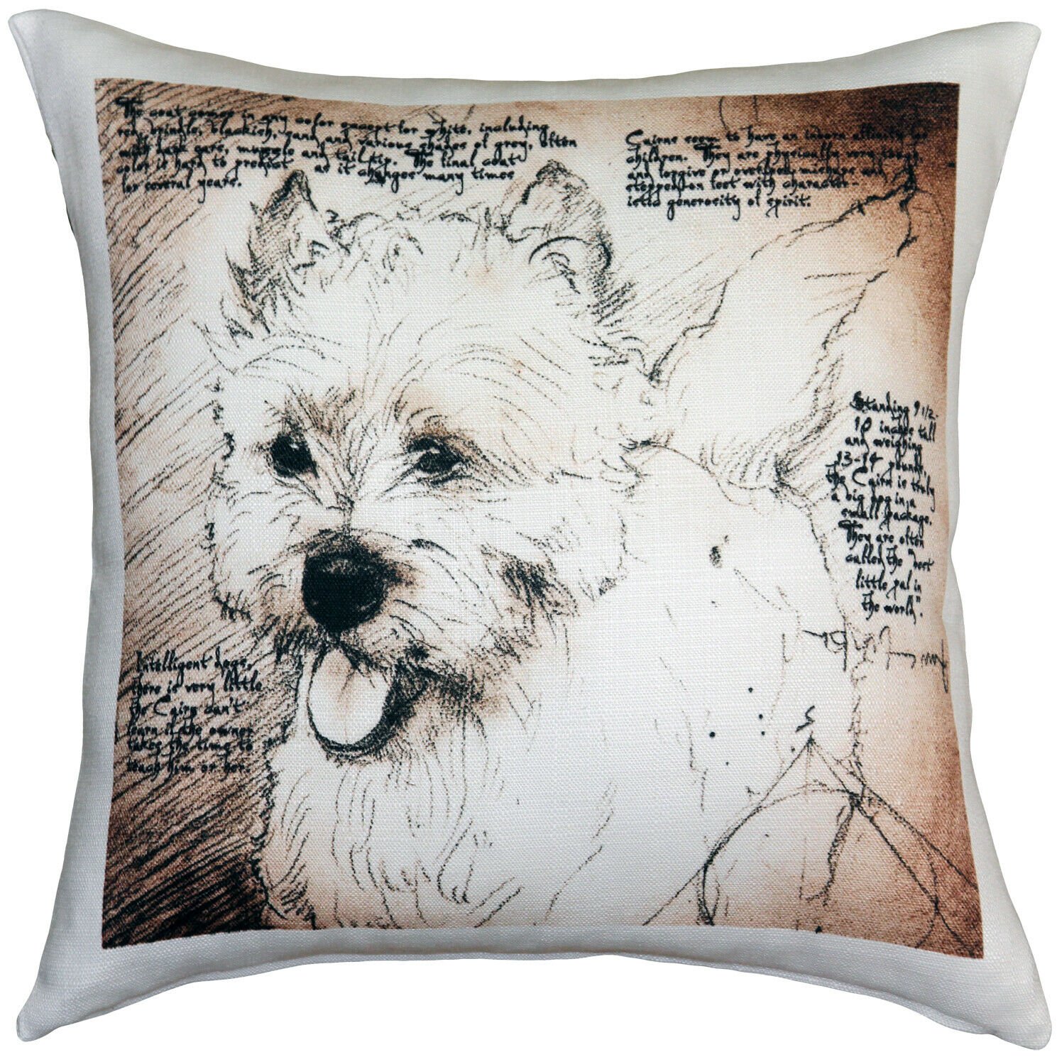Pillow Decor - Cairn Terrier 17x17 Dog Pillow (LE1-0002-01-17)