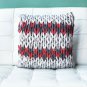 Pillow Decor - Hygge Nordic Red and Gray Chunky Knit Pillow SKU: KC1-0015-01-18