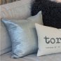 Pillow Decor - Tuscany Linen Silver Metallic 16x16 Throw Pillow NB1-0009-01-16
