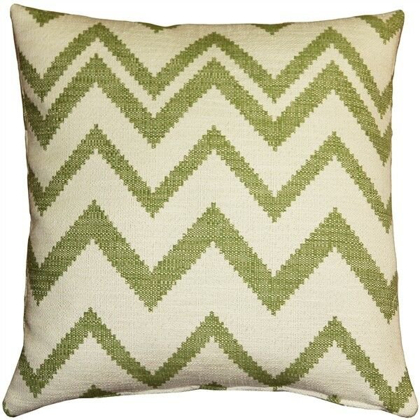 Pillow Decor - Lorenzo Zigzag Green 20x20 Throw Pillow (VB1-0028-02-20)