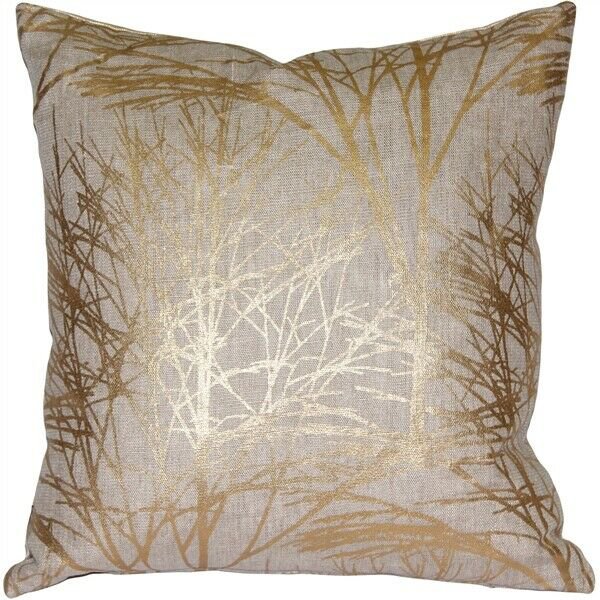 Pillow Decor - Forest Gold Linen Throw Pillow 19x19 (DC1-0007-01-18)