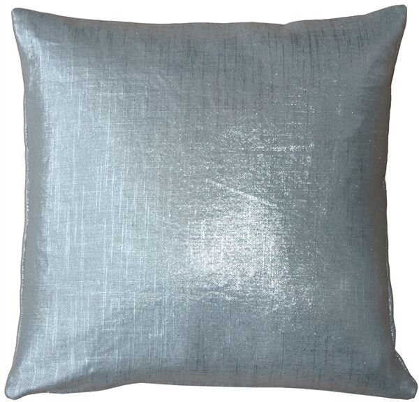Pillow Decor - Tuscany Linen Silver Metallic 20x20 Throw Pillow NB1-0009-01-20